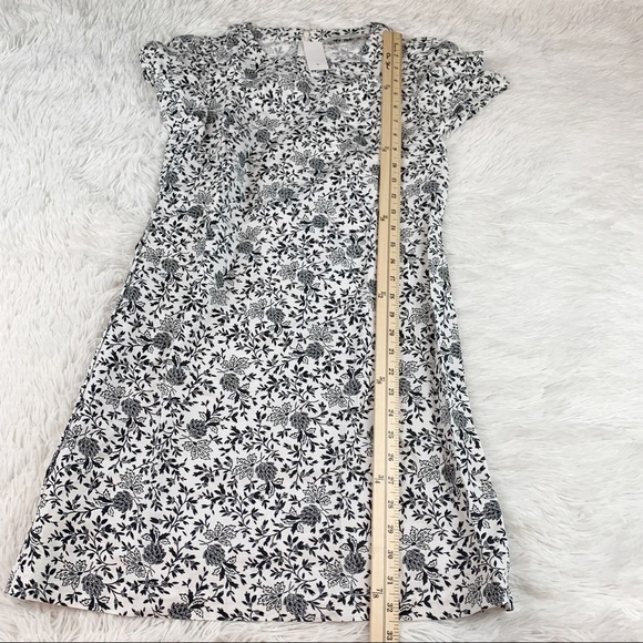 Loft New Floral Ruched Sleeve Shift Dress short sleeve - Picture 3 of 7